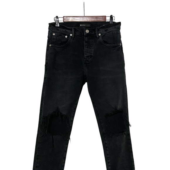 Purple Brand P002 Black Blowout Jeans - Picture 2 of 16